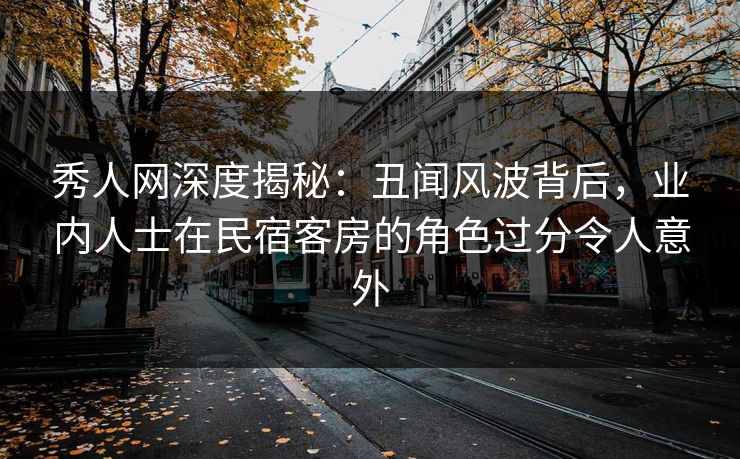 秀人网深度揭秘：丑闻风波背后，业内人士在民宿客房的角色过分令人意外