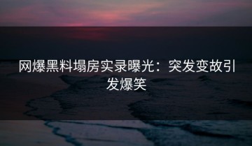网爆黑料塌房实录曝光：突发变故引发爆笑