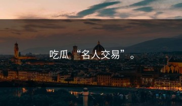 吃瓜 “名人交易”。
