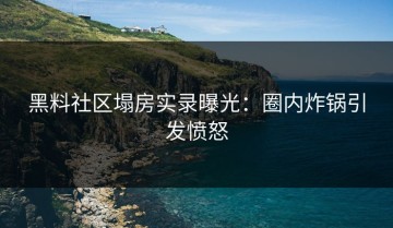 黑料社区塌房实录曝光：圈内炸锅引发愤怒