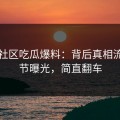 黑料社区吃瓜爆料：背后真相流出细节曝光，简直翻车