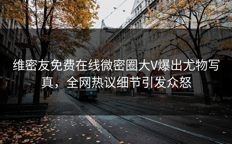 维密友免费在线微密圈大V爆出尤物写真，全网热议细节引发众怒