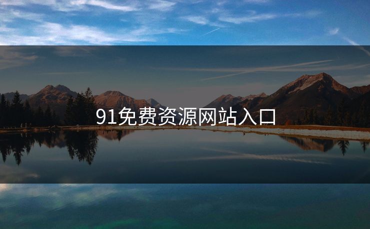 91免费资源网站入口